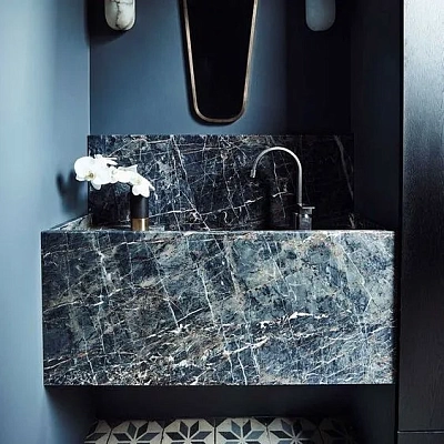 Раковина консольная, щелевая под мрамор Amazon Green