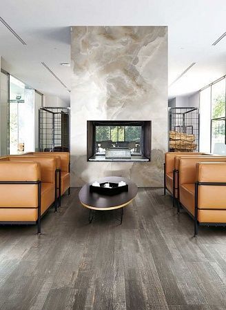 Облицовка каминов керамогранитом в Москве - пример выполнения