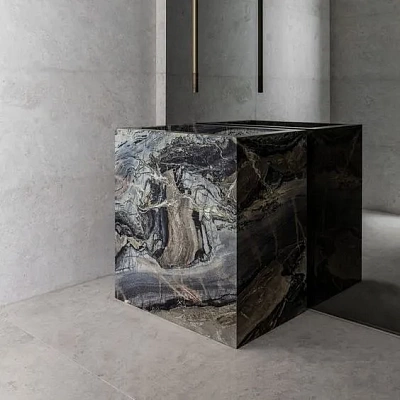 Напольная целевая раковина из керамогранита