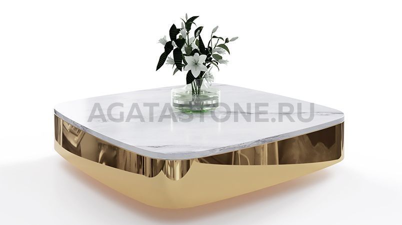 Журнальный столик под мрамор "Монолит" на заказ