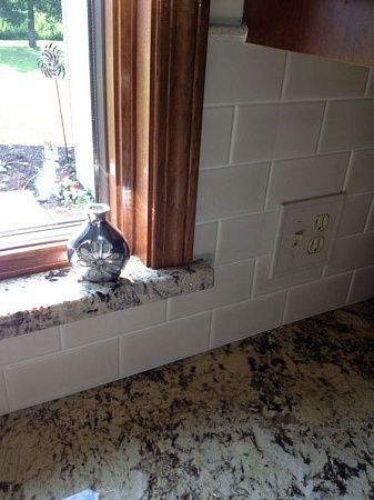 Подоконники из натурального камня - пример выполнения