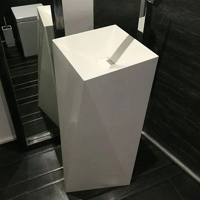 Напольная раковина из акрилового камня полигональная