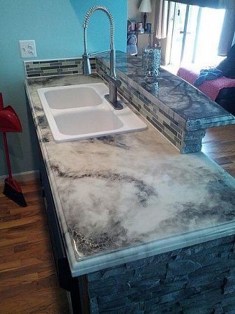 Кухонные столешницы из натурального камня - пример выполнения