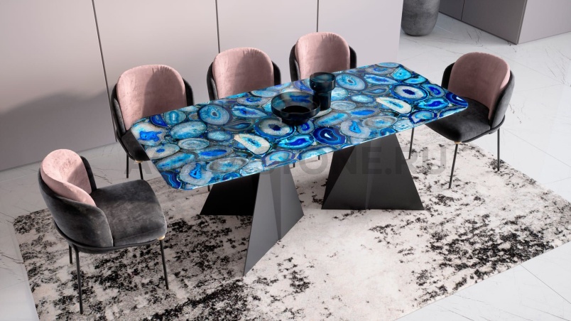 Стол из агата "Лямбда" на заказ