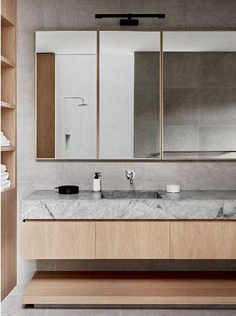 Столешница в ванную из натурального камня - пример выполнения