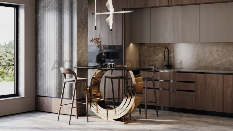 Барная стойка из натурального камня "Moon" на заказ