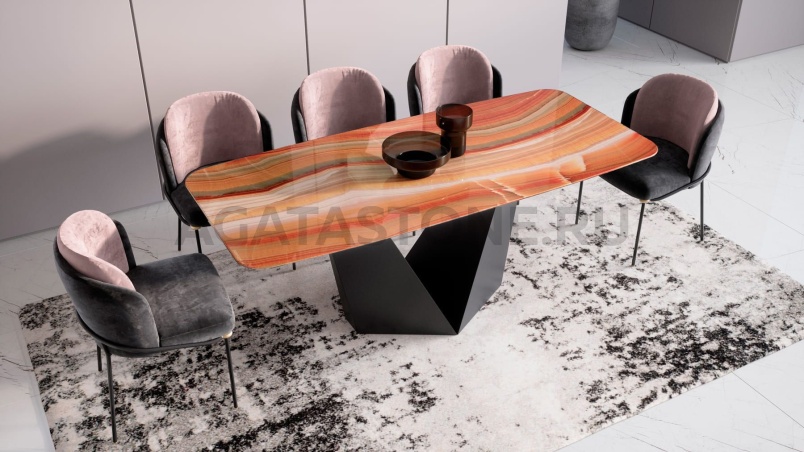Стол из оникса "Виктори" на заказ
