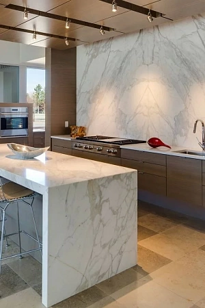 Кухонный остров из искусственного камня в Москве - пример выполнения