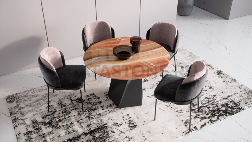 Стол из оникса "Вертикаль" на заказ