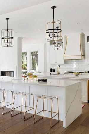 Кухонный остров из искусственного камня в Москве - пример выполнения