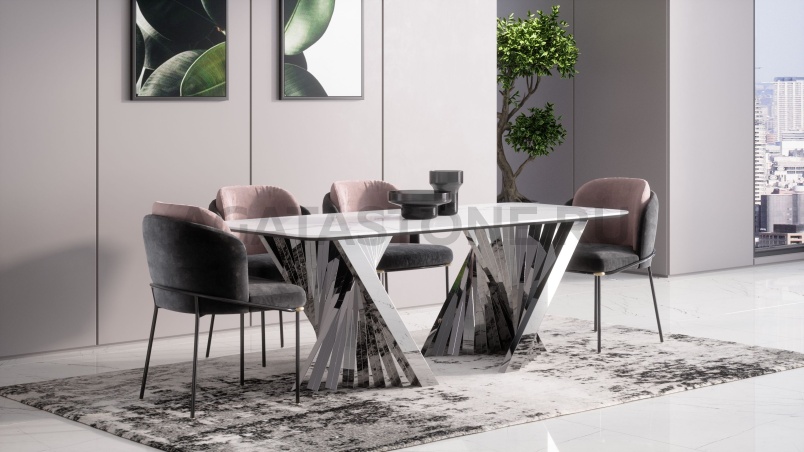 Стол из искусственного камня "Веер 2" на заказ