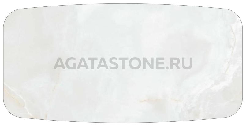 Столешница Onice Blanco Pulido 200x100 на заказ