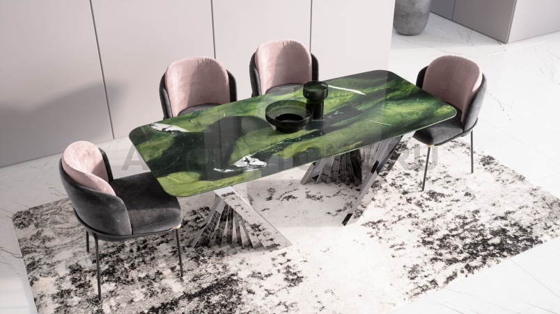 Стол из искусственного камня "Веер 2" на заказ