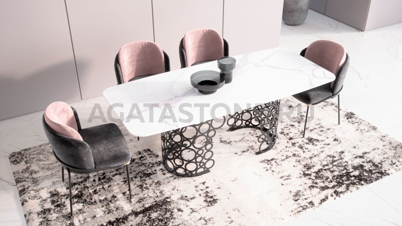 Стол из гранита "Manfred Ring long" на заказ