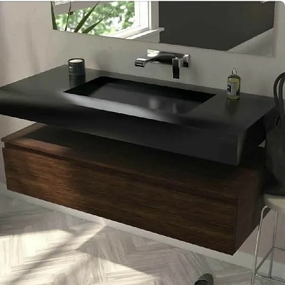 Щелевая парящая раковина из агломерата кварца