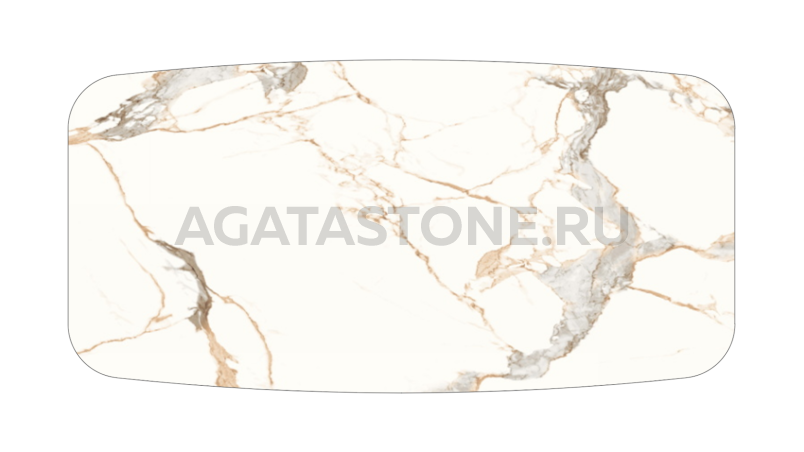 Столешница Statuario Gold 200x100 на заказ