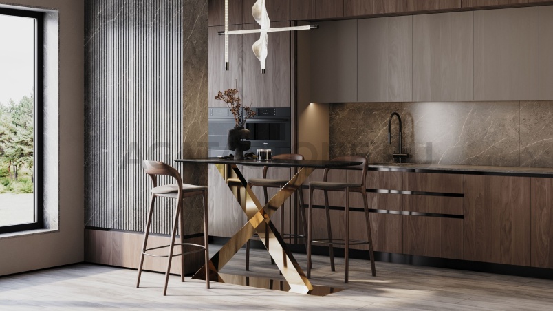 Барная стойка из керамогранита "Экскалибур" на заказ