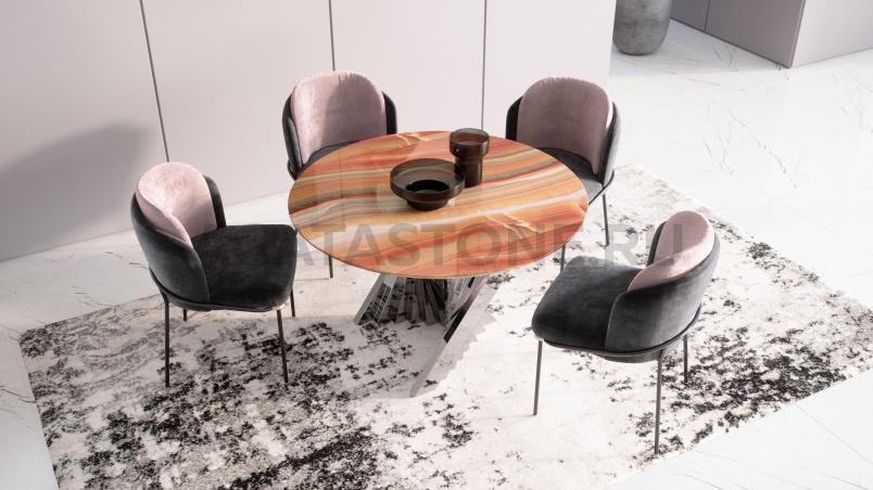 Стол под оникс "Веер" на заказ