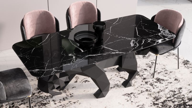 Стол из мрамора "Тайга" на заказ