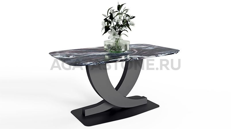Журнальный столик из керамогранита под мрамор "Alea" на заказ