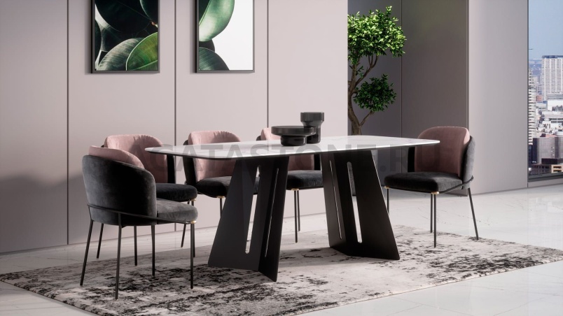 Стол из оникса "Флора" на заказ