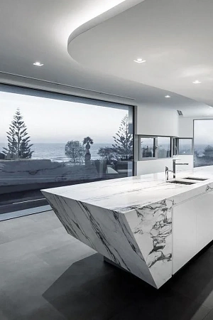 Кухонный остров из искусственного камня в Москве - пример выполнения