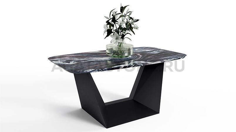 Журнальный столик из керамогранита под мрамор "Оригами" на заказ