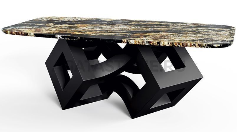 Стол из мрамора "Гиперкуб" на заказ