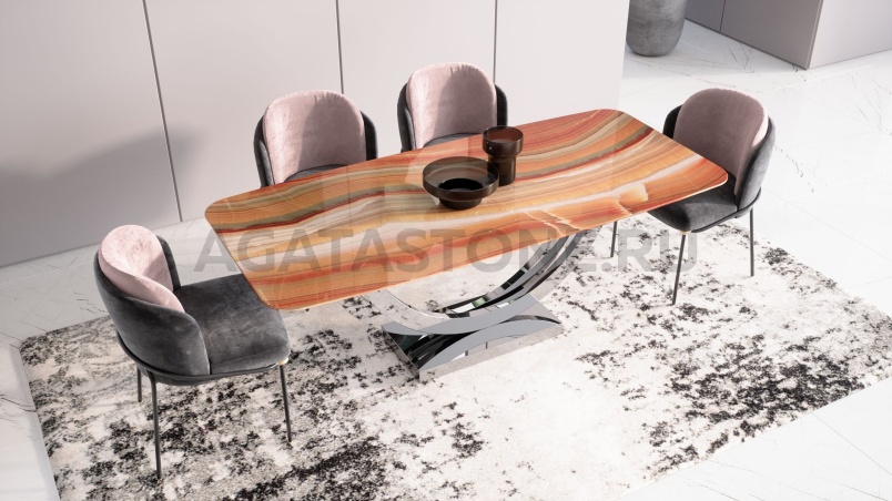 Стол из оникса "Ипсилон" на заказ