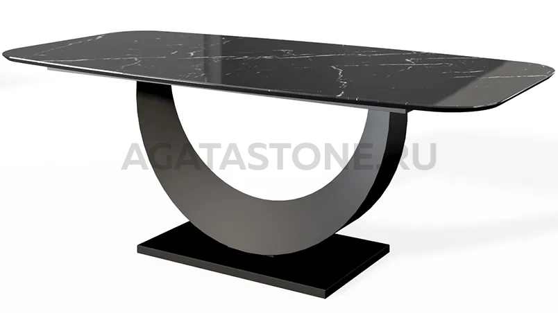 Стол из керамогранита под мрамор "Moon" на заказ