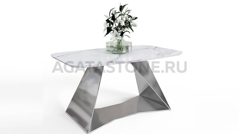 Журнальный столик из мрамора "Зета" на заказ