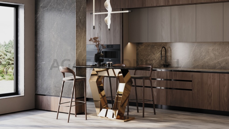 Барная стойка из натурального камня "Rubi" на заказ