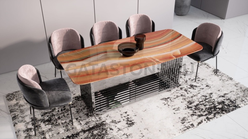 Стол из оникса "Интерстеллар" на заказ
