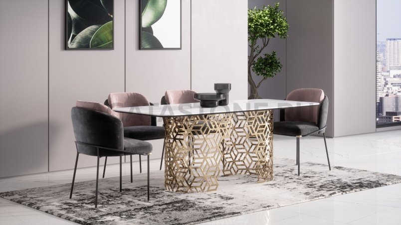 Стол из гранита "Manfred Cube long" на заказ