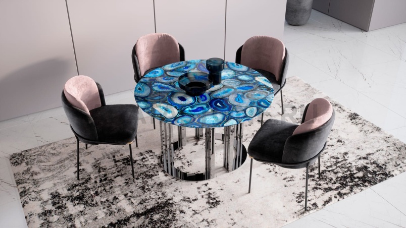 Стол из оникса "Колоннада" на заказ