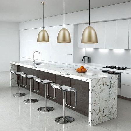 Кухонные столешницы из натурального камня - пример выполнения