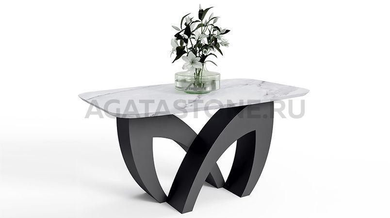 Журнальный столик из керамогранита под мрамор "Franco Fox" на заказ