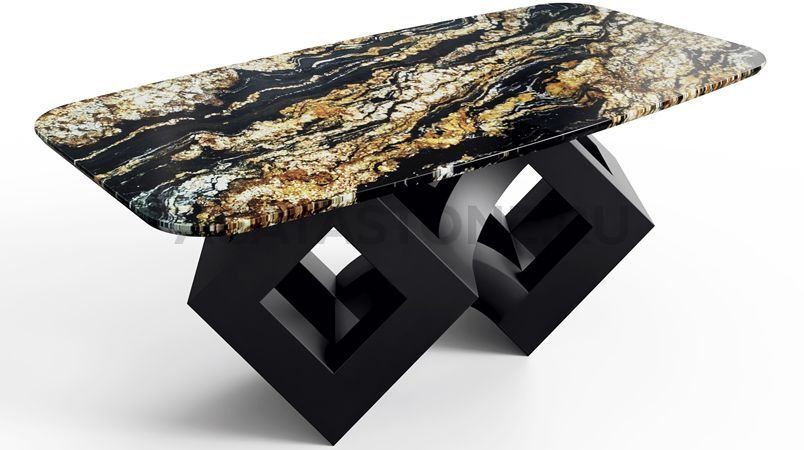 Стол из мрамора "Гиперкуб" на заказ