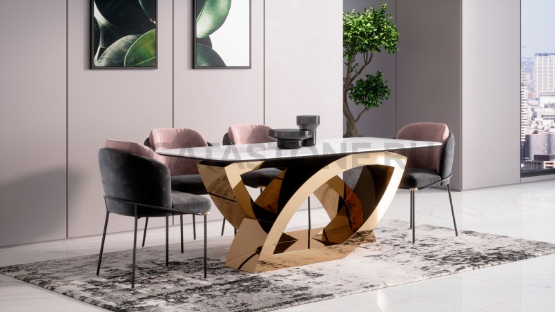 Стол из мрамора "Franco Eye" на заказ