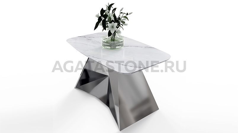 Журнальный столик из мрамора "Зета" на заказ