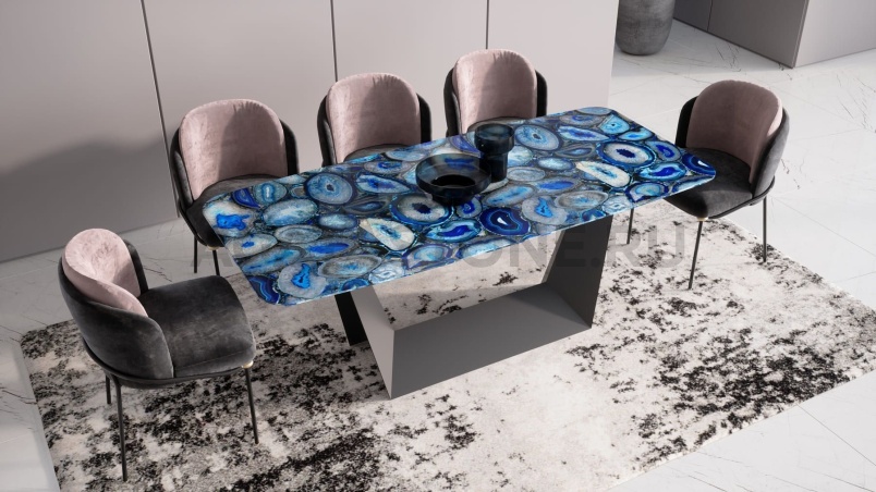 Стол из агата "Оригами" на заказ