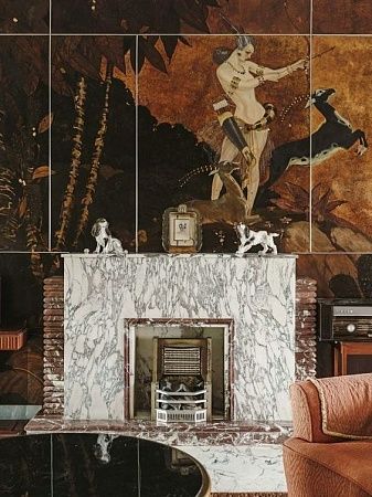 Облицовка каминов натуральным камнем - пример выполнения