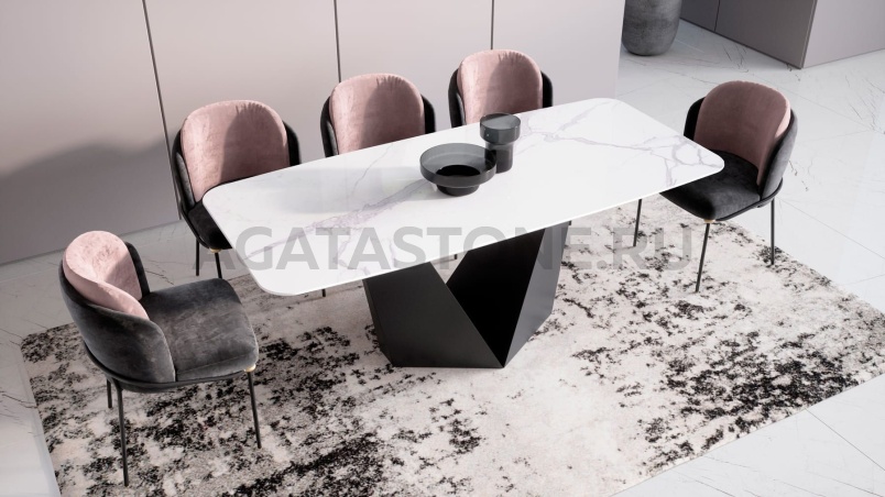 Стол из мрамора "Виктори" на заказ