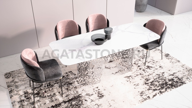 Стол из гранита "Manfred Cube long" на заказ