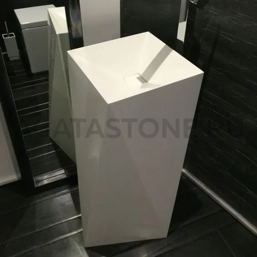 Напольная раковина из акрилового камня полигональная на заказ