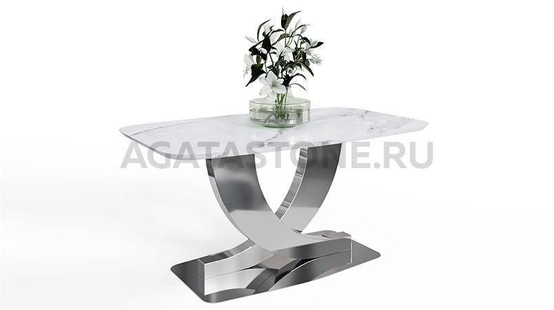 Журнальный столик из керамогранита под мрамор "Alea" на заказ