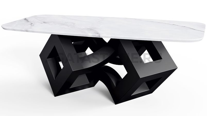 Стол из мрамора "Гиперкуб" на заказ
