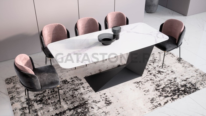 Стол из мрамора "Сигма" на заказ