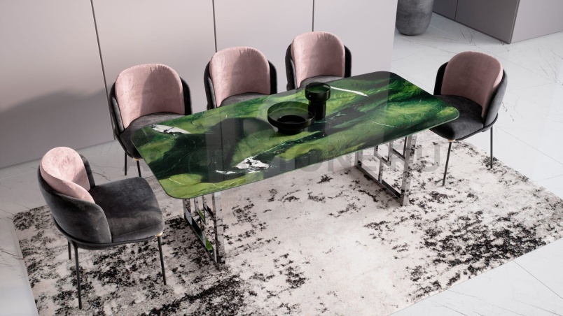 Стол из мрамора "Витраж" на заказ