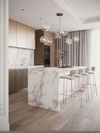 Столешницы из искусственного камня для барной стойки - пример выполнения